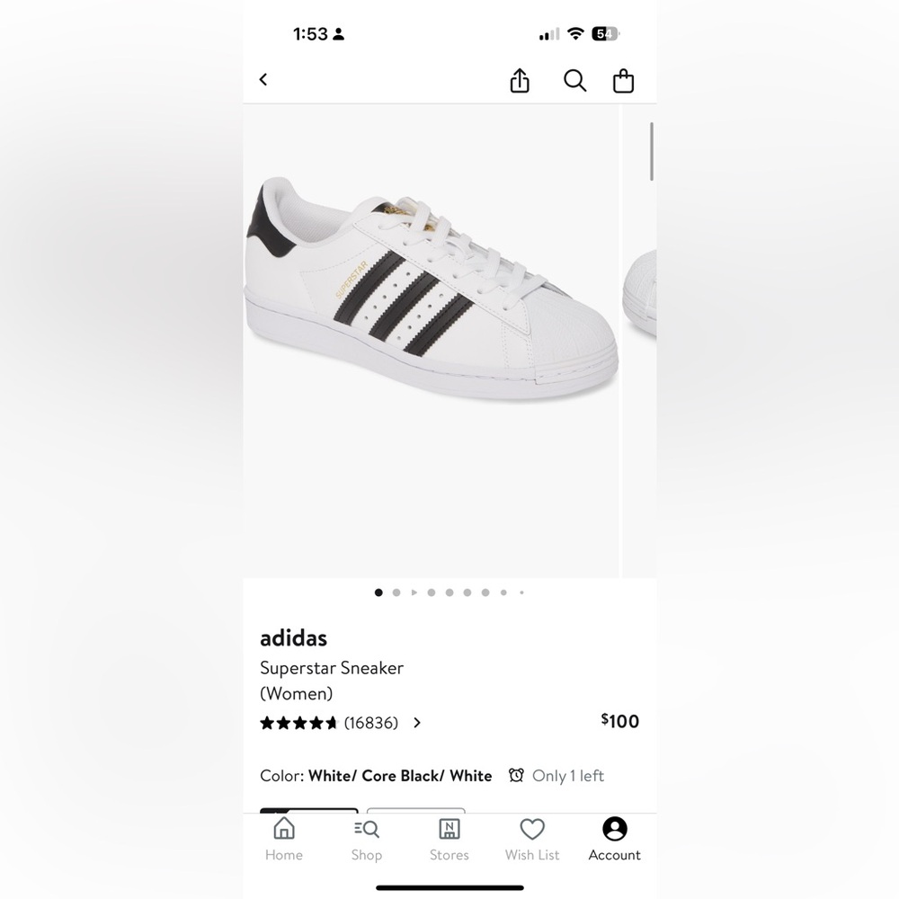 Adidas Super Star Sneakers size 7.5 - Picture 11 of 11